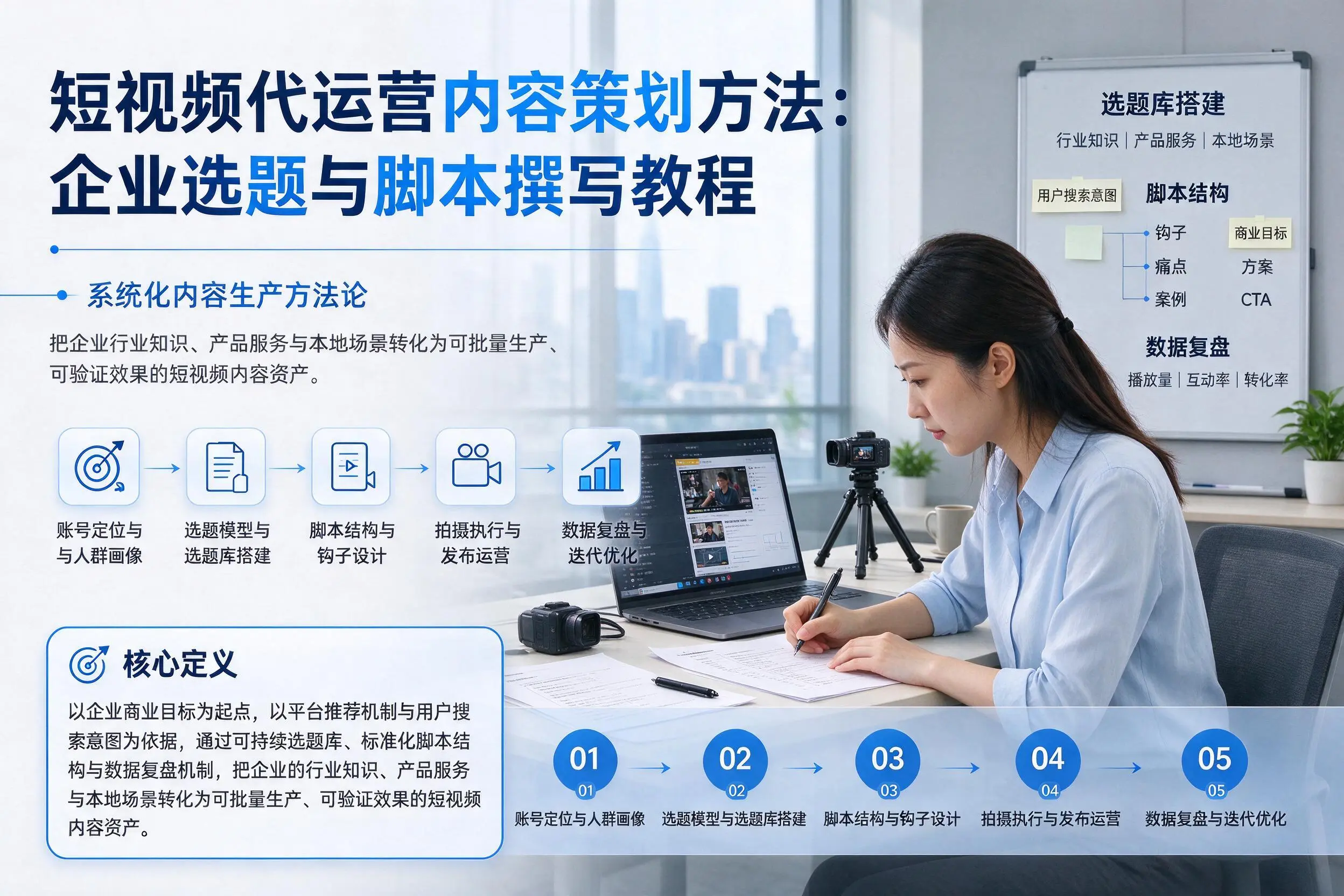 短视频代运营内容策划方法:贵港企业选题与脚本撰写教程