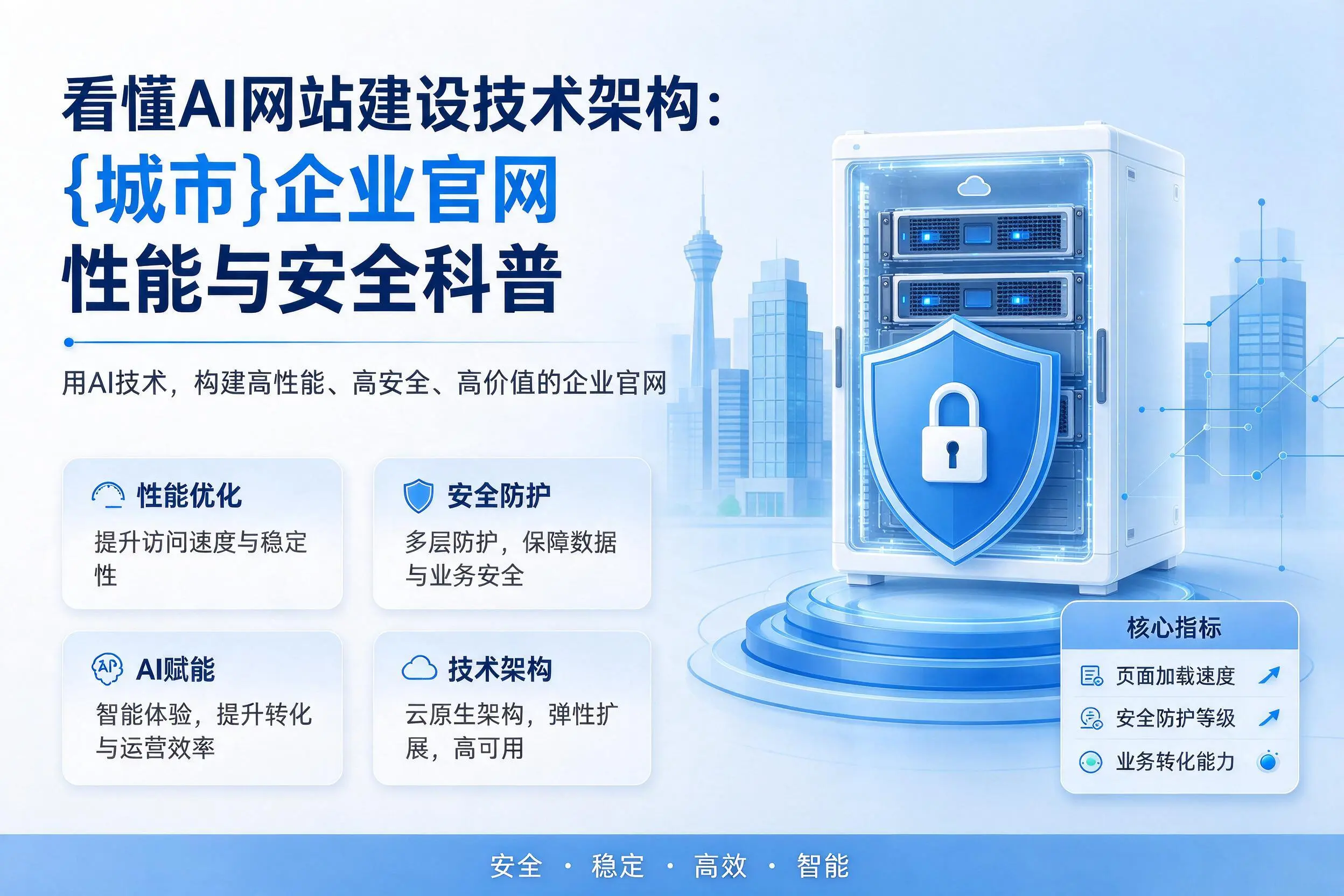 看懂AI网站建设技术架构：贵港企业官网性能与安全科普