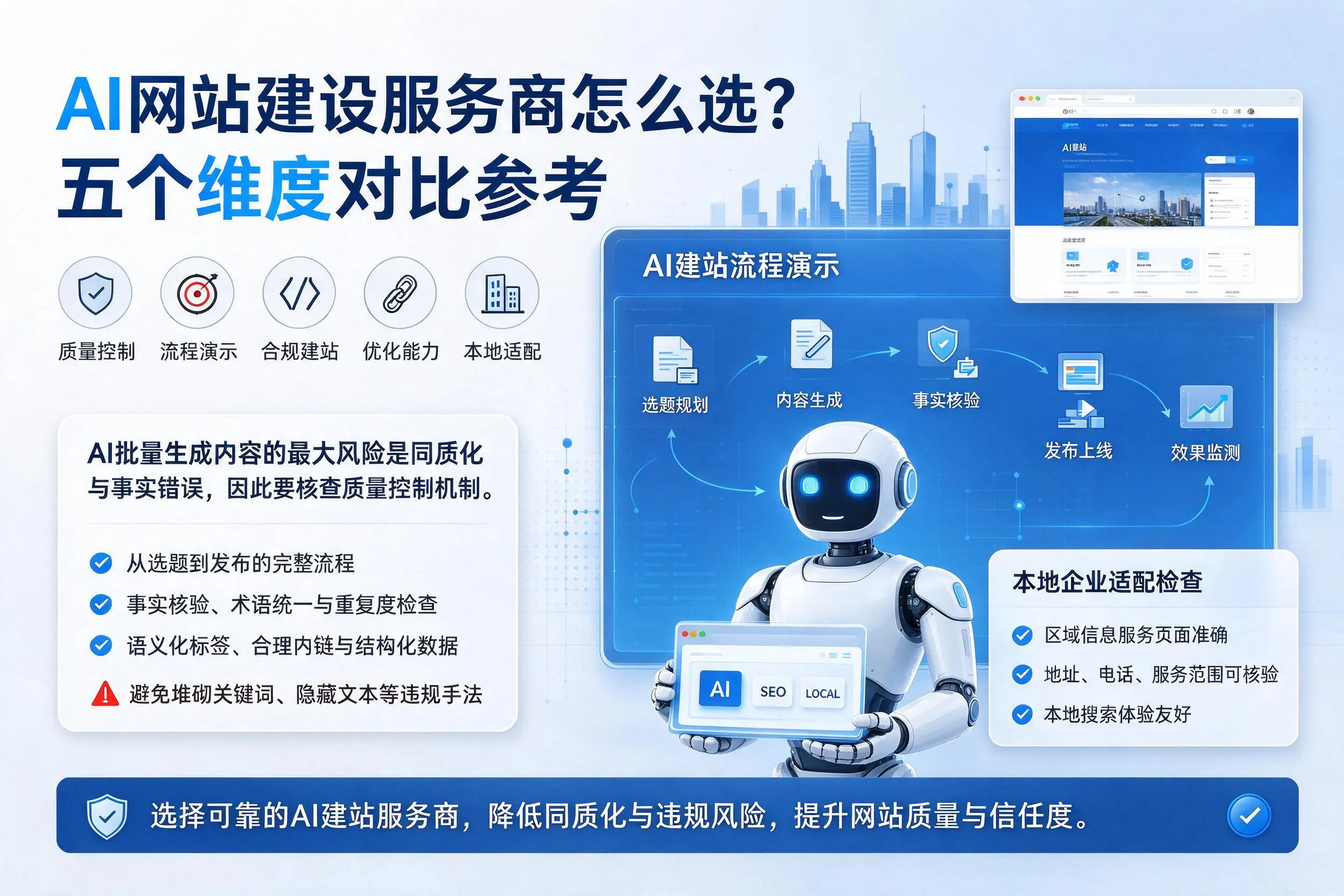 贵港AI网站建设服务商怎么选？五个维度对比参考